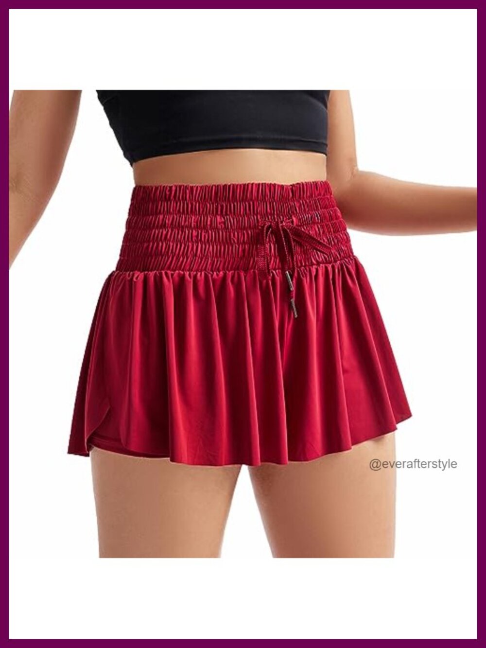 Flowy High Waist Athletic Skort Shorts with Pockets 2-in-1 Built-in Spandex
